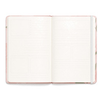 Carnet de bien-être A5 personnalisé en cuir avec reliure cousue pour la réflexion quotidienne sur la santé mentale