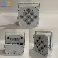 Venta Especial WEDOSTAGE Luces de Proyección LED para Discoteca DMX512 Activadas por Sonido Metálicas 9*18W 6en1 RGBAW+UV con Batería Recargable