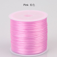 Cordón Elástico Transparente Plano de 0.8mm, Hilo Elástico de Spandex para Pulseras con Cuentas
