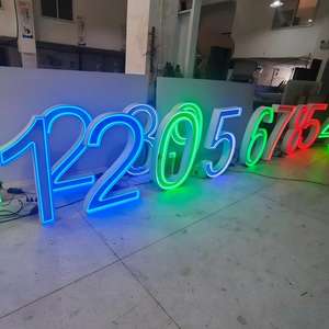 Décoration de mariage, lettres géantes lumineuses LED de 3 pieds et 4 pieds, chiffres géants lumineux, lettres en néon métalliques, enseigne LED pour événement en plein air - Product Image 2