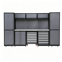 Armoire à outils combinée, poste de travail pour réparation automobile, armoire à outils d'atelier, chariot multifonctionnel, établi pour l'entretien des vélos