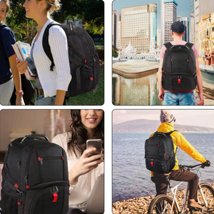 Wholesale Modern <strong>Black</strong> Large 17" TSA Waterproof Travel School <strong>Backpack</strong> for <strong>Men</strong> Women Laptop <strong>Backpack</strong> for School - Product Image 5