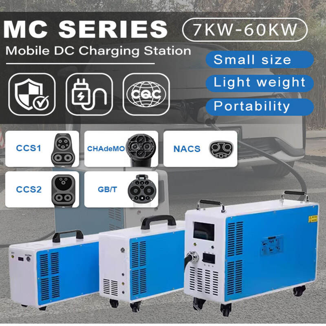 New 40KW Portable DC EV Charger with CE Certification and 12-Month Warranty for Electric Vehicles