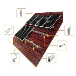 屋顶太阳能电池板用6kw铝型材