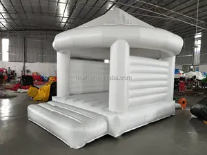 गर्म बिक्री वाणिज्यिक सुंदर रोमांटिक सफेद शादी बच्चों पार्टी घटना के लिए inflatable बाउंसर घर कूदते महल