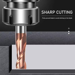 Customizable OEM High Speed Tungsten Carbide 2-Flute End Mills <b>CNC</b> Milling Cutter Solid <b>Wood</b> Cutting & Engraving Bits - Product Image 4