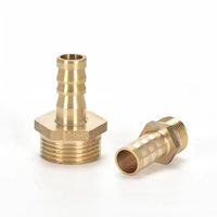 Raccord de tuyau hexagonal pneumatique en laiton avec connecteur femelle à barbillon, garantie 1 an, pour l'irrigation de jardin, outils de jardinage durables