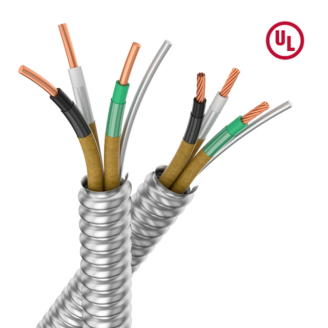 JZD CABLE C-SA CUL Standard Interlocked Armoured AC90 Cable BX 14/2 12/2 10/2 8/2 AWG Construction Copper Conductor XLPE Cable