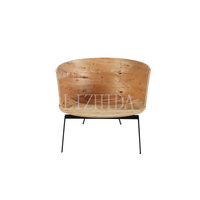 Chaise en contreplaqué moderne et bon marché pour l'hôtellerie, la restauration et la salle à manger, avec un design incurvé