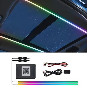 ไฟตก<span class=keywords><strong>แต่ง</strong></span>ภายในรถยนต์แบบ RGB 2 <span class=keywords><strong>ช</strong></span>ิ้น สำหรับหลังคาซันรูฟ สร้างบรรยากาศแสงไฟหลากสี - Product Image 1