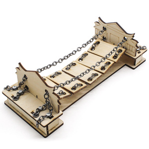 Kit de modelo de puente de cadena de madera para educación científica, juguete de montaje DIY para niños de 4 a 6 años - Product Image 3