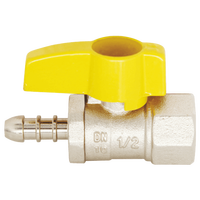 EN331 Boquilla aprobada X FIP Conectado 1/4 "1/2" 400psi WOG Válvula de bola de gas de latón niquelado