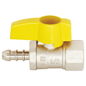 EN331 approvato ugello X FIP collegato 1/4 "1/2" 400psi WOG valvola a sfera Gas in ottone nichelato - Product Image 1