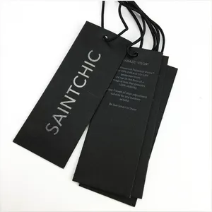 Custom Logo Black Garment Accessories Clothing Hang Tags For Clothes