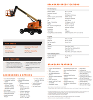 Plateforme de travail mobile écologique 460SJ, hauteur maximale 48m, capacité 340kg, faible bruit, pour travaux de structure en acier de stade