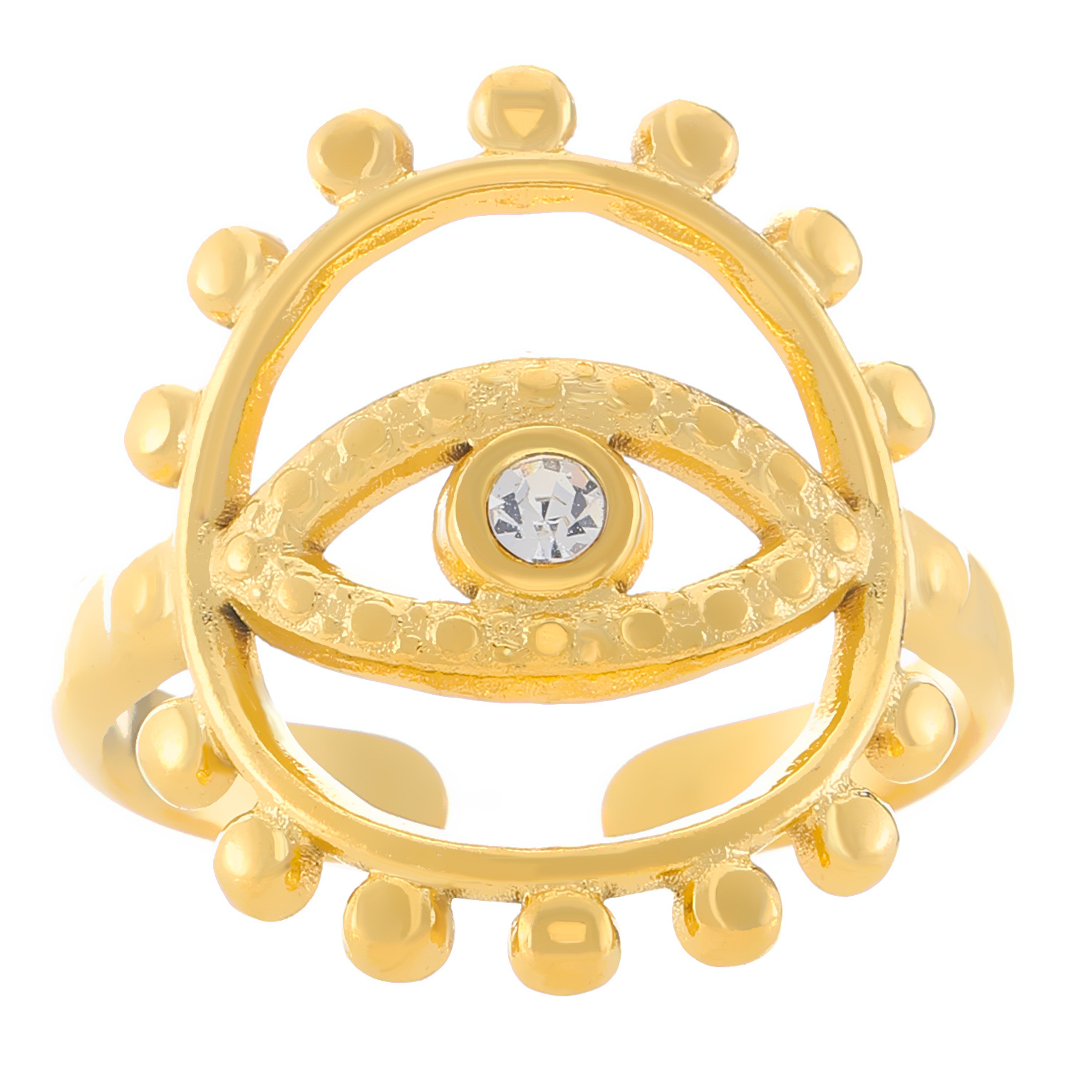 14 yeux en or véritable 18k z-076