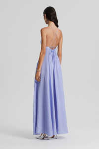 Abito Lungo da Donna Elegante in 100% Lino <span class=keywords><strong>con</strong></span> Spalline Sottili e <span class=keywords><strong>Spacco</strong></span> Alto - Product Image 5