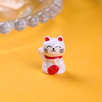 Mini figurine de chat porte-bonheur en résine, accessoire de décoration pour aménagement paysager miniature, technique de pulvérisation d'huile, sac surprise, voiture