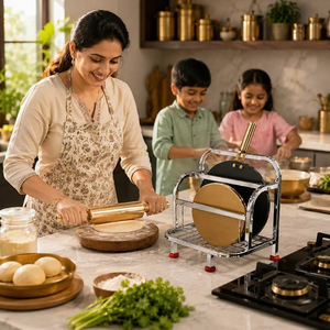 Soporte Metálico para Tapas de Ollas, Organizador de Cocina Moderno de un Solo Nivel - Product Image 1