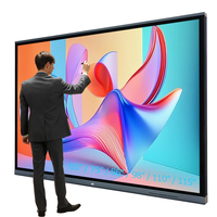 Новая 86-дюймовая интерактивная электронная доска 4K FHD с поддержкой 40 точек касания, Android 14, для бизнеса и использования в классах
