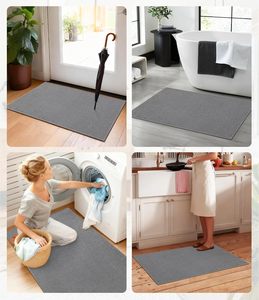 Tapis de sol de salle de bain antidérapant, doux, absorbant, séchage rapide, épais, en mousse à mémoire de forme, lavable en machine - Product Image 2