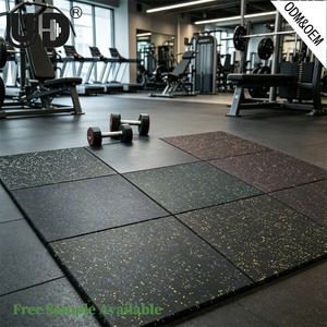 Alfombrilla de Goma Antideslizante de 1mx1m para <span class=keywords><strong>Gimnasio</strong></span>, Insonorizante con Absorción de Impactos, Reducción de Ruido y Alto Rendimiento de Rebote - Product Image 2