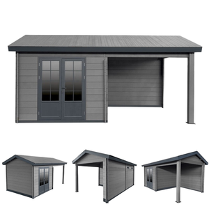 Thiết kế hiện đại đúc sẵn vườn lưu trữ đổ Xây Dựng Bộ dụng cụ thay thế Gỗ Ngoài Trời bãi đậu xe <span class=keywords><strong>container</strong></span> nhà kế hoạch - Product Image 2