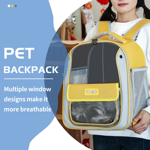 Large Capacity Portable <b>Cat</b> <b>Backpack</b> with Zipper Closure Breathable Hot Selling Pet Carrier Bag Custom Color Logo Foldable - Product Image 2