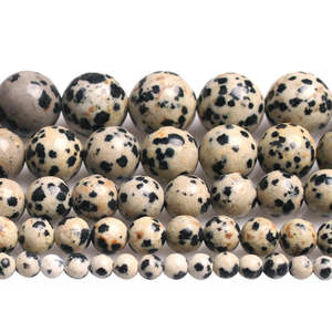 Dalmatian 4mm 6mm 8mm 10mm 12mm perline di pietre preziose naturali <span class=keywords><strong>dalmata</strong></span> perline accessorio per gioielli che fanno colore nero 15" - Product Image 3