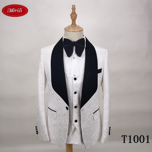 Morili Haute Qualité O Cou Revers Slim Fit Groom Tuxedos <span class=keywords><strong>Rouge</strong></span> <span class=keywords><strong>Blanc</strong></span> Dernier Manteau Hommes Costumes MMSB58 - Product Image 6