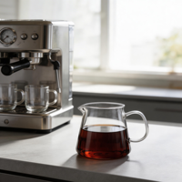 Carafe à café en verre borosilicate de qualité supérieure, résistante à la chaleur, durable, pour thé noir, lait, café, boissons chaudes et froides