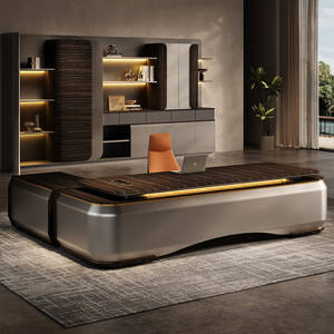 Mobili per Ufficio Modulari di Design Moderno <span class=keywords><strong>Scrivania</strong></span> Direzionale di Lusso Nera a Forma di L Sedia e Tavolo <span class=keywords><strong>da</strong></span> Ufficio <span class=keywords><strong>in</strong></span> <span class=keywords><strong>Legno</strong></span> Estetico - Product Image 1