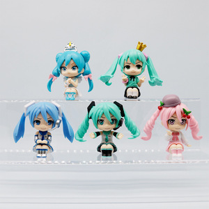 Set de Figuras de Acción de Anime Adorable Cantante de Dibujos Animados Hatsune Miku Juguetes al Por Mayor Ornamento de Mesa para Pastel Colgante Regalos para Niños - Product Image 3