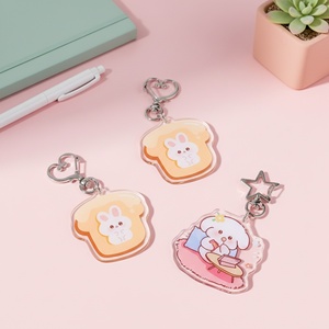 Llavero Acrílico Transparente Personalizado de Alta Calidad en Oferta, Colgantes Coloridos Transparentes, Amuleto Acrílico para Regalo Escolar - Product Image 1