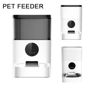 Alimentador automático de plástico com grande capacidade, alimentador para animais de estimação com câmera inteligente, dispensador de aplicativo, 4l