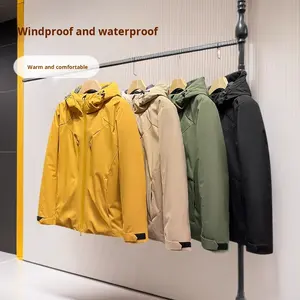 Chaqueta Bomber de Poliéster PU Estilo Urbano para Exteriores 2025, Impermeable, con Cremallera y Capucha, para Hombre y Mujer, a Prueba de Frío, Cálida para Invierno - Product Image 2