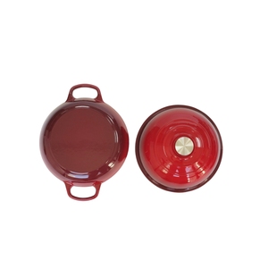 Cloche à pain en fonte émaillée orange pour <span class=keywords><strong>boulanger</strong></span> de pain au levain, avec couvercle bombé et intérieur émaillé blanc - Product Image 4