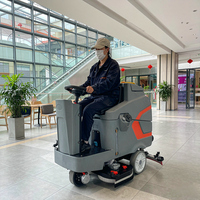 Autolaveuse autoportée S5 avec double brosse, efficacité 6500 m²/h, réservoir 138 L, machine à batterie pour supermarchés et centres commerciaux