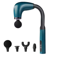 Masseur vibrant portatif à quatre têtes pour le cou et le dos, pistolet de massage musculaire infrarouge à percussion pour le corps entier