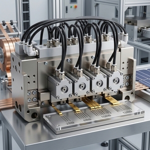 Tabber Stringer Bandvorgefertigungsmechanismus Hochpräziser Servoantrieb Anpassbarer Druckkopf für 10BB 12BB Solar-Stromschienen - Product Image 5