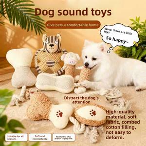 Produsen grosir Set gigitan anjing lucu berderit, mainan boneka katun lembut tahan gigitan tali tahan lama ramah lingkungan untuk - Product Image 6
