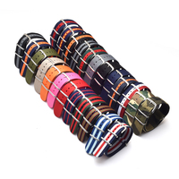 Bracelet de montre en toile de nylon rayée respirant et côtelé pour hommes et femmes, 16mm 18mm 20mm 22mm, vente en gros