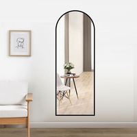 Miroir sur pied arqué en verre pleine longueur, personnalisé, pour décoration intérieure moderne et simple, meuble mural pour salon, tendance