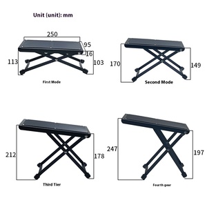 Support de <span class=keywords><strong>pied</strong></span> pliable pour <span class=keywords><strong>guitare</strong></span> classique, support de musique portable en fer et acier, support de microphone d'enregistrement réglable en caoutchouc, vente en gros - Product Image 4