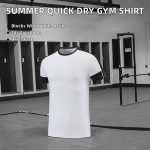 Camisetas de Maternidad Unisex de Manga Corta para Primavera, Resistentes al Viento, Ecológicas, de Secado Rápido, de Spandex/Poliéster, para Gimnasio y Fitness, Precio al por Mayor - Product Image 2