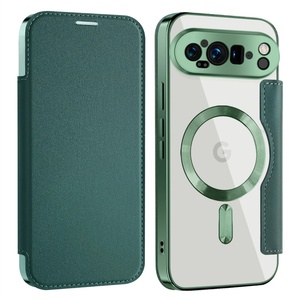 เคสโทรศัพท์แบบพับได้ลายตาราง หนัง PU ชาร์จไร้สายได้ ป้องกันการกระแทก สำหรับ Google Pixel 9/10 Pro XL 7A 8A 9A แบบแม่เหล็ก - Product Image 1