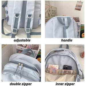 Sac à dos imperméable Kawaii avec accessoires mignons, sac à dos décontracté de 20 L, sac pour ordinateur portable jusqu'à 14,9 pouces, sac à dos de voyage pour femmes - Product Image 4