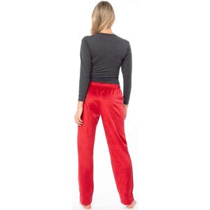 FOXA Pantalon de pyjama en polaire pour femme, pantalon de détente doux et chaud, vêtements de nuit, rouge - Product Image 4