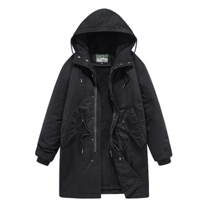 <span class=keywords><strong>Parka</strong></span> cortavientos larga <span class=keywords><strong>caqui</strong></span> Retro americana para <span class=keywords><strong>hombre</strong></span>, prendas de vestir de otoño e invierno con lona con capucha, diseño de longitud media - Product Image 2