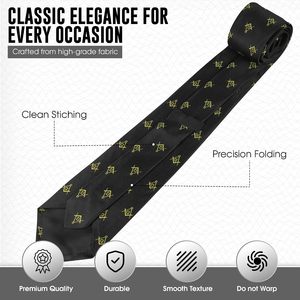 Cravate en soie 100% unie pour homme, personnalisable avec logo et forme, à vendre, athlétique, impression personnalisée internationale, maçonnique, de luxe - Product Image 3